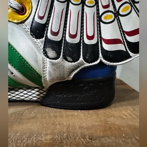 Adidas x Jeremy Scott Totem Pole Wings Sneakers Size 10 US Rare JS Tribal - Picture 11 of 13